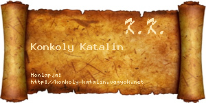 Konkoly Katalin névjegykártya
